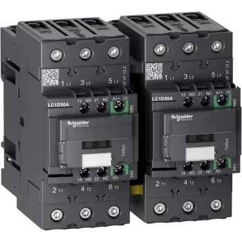   Schneider Electric LC2D50ABBE TESYS D irányváltó kontaktor GREEN-3P 440V 40A 24VDC
