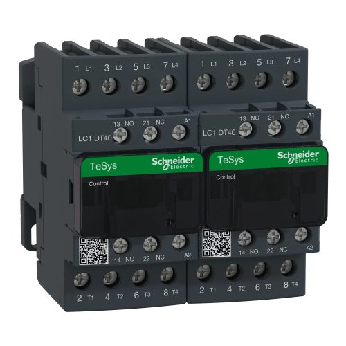 Schneider Electric LC2DT40G7 AC irányváltó, 40A (AC1), csavaros csatlakozású, 4Z pólus