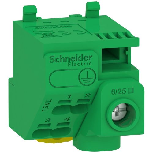 Schneider LGYT1E05 Csatlakozóblokk, 5 lyuk, föld