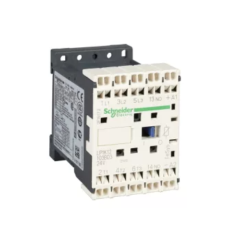   Schneider Electric, TeSys K, LP1K06103BD, Mágneskapcsoló, 2,2kW/6A (400V, AC3), 24V DC vezerlés, 1Z, rugós csatlakozás, TeSys K (Schneider LP1K06103BD)