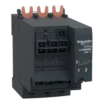   Schneider Electric LU2MB0BL Irányváltó blokk energiaátviteli alapmodul alá közvetlenül, 32A, 24VDC