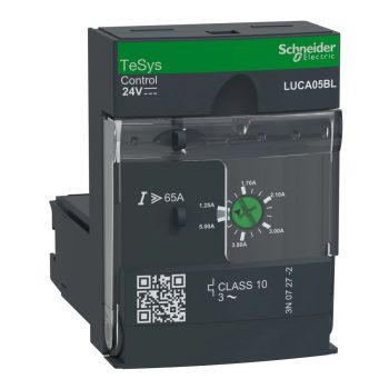   Schneider Electric LUCA05BL Vezérlőegység, 1,25-5A, 24VDC, 10-es osztályú, 3-fázisú