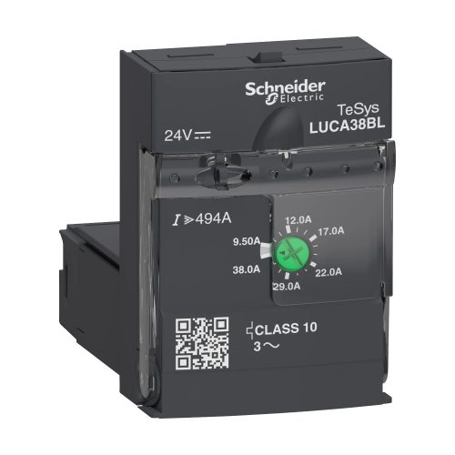 Schneider Electric LUCA38BL TeSys U standard vezérlőegység 10-es osztályú, 3-fázisú 9,5-38A 24VDC