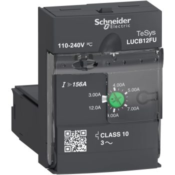   Schneider Electric LUCB12FU Vezérlőegység, 3-12A, 110-240VAC/DC, 10-as osztályú, 3-fázisú