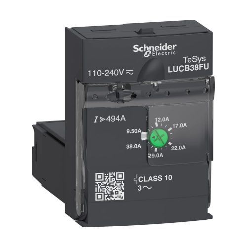 Schneider Electric LUCB38FU TeSys U fejlett vezérlőegység 10-es osztályú, 3-fázisú 9,5-38A 110-240V