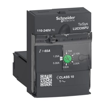   Schneider Electric LUCC05FU Vezérlőegység, 1,25-5A, 110-240VAC/DC, 10-es osztályú, 1-fázisú