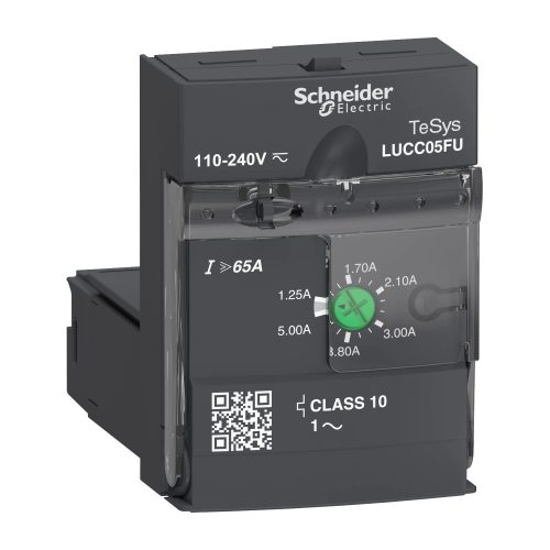 Schneider Electric LUCC05FU Vezérlőegység, 1,25-5A, 110-240VAC/DC, 10-es osztályú, 1-fázisú