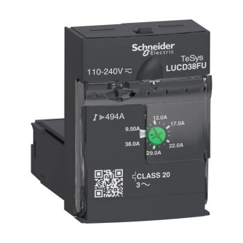   Schneider Electric LUCD38FU TeSys U fejlett vezérlőegység 20-es osztályú, 3-fázisú 9,5-38A 110-240V