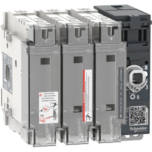 Schneider Electric LV481403 FuPact GS SDF 63A 3P DIN000 mellső vagy oldalsó vezérelhetőség