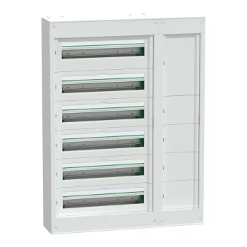 Schneider PrismaSeT S LVSSD624 elosztószekrény, falon kívüli, 6x24 modul, kábelvezető csatornával