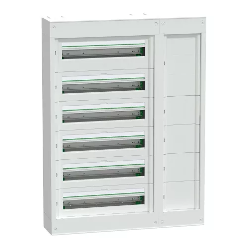 Schneider PrismaSeT S LVSSD624 elosztószekrény, falon kívüli, 6x24 modul, kábelvezető csatornával