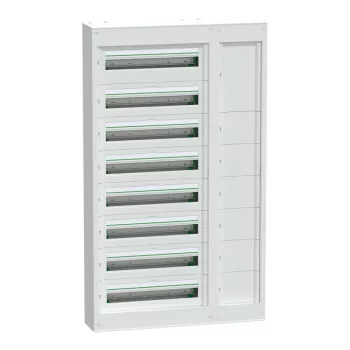 Schneider PrismaSeT S LVSSD824 elosztószekrény, falon kívüli, 8x24 modul, kábelvezető csatornával