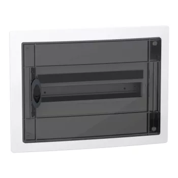   Schneider Electric PrismaSeT XS LVSXP118 süllyesztett elosztó  - 18 modul - 1 sor, füstszínű ajtóval IP40, PE+N sínnel - Méretek : 360x486x129mm - max 90A