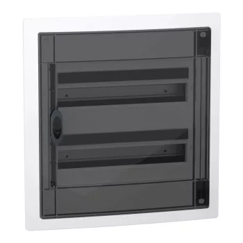   Schneider Electric PrismaSeT XS LVSXP218 süllyesztett elosztó  - 36 modul - 2 sor, füstszínű ajtóval IP40, PE+N sínnel - Méretek : 510x486x129mm - max 90A