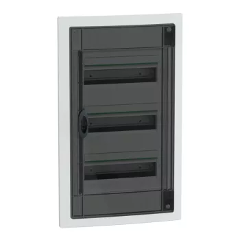 Schneider PrismaSeT XS LVSXP313 elosztószekrény, füstszínű átlátszó ajtó, süllyesztett szerelés, 3x13 modul