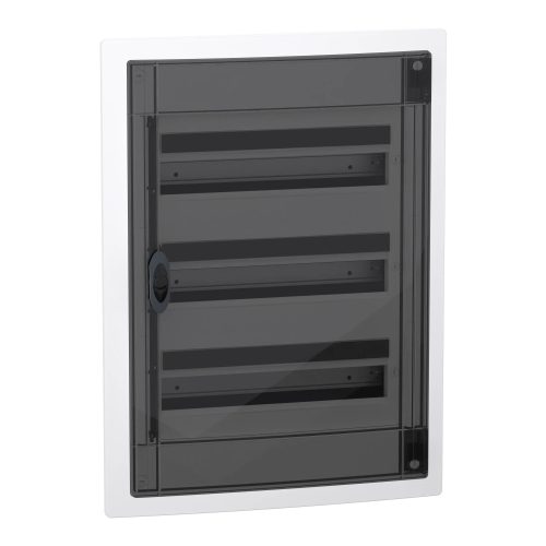 Schneider Electric PrismaSeT XS LVSXP318 süllyesztett elosztó  - 54 modul - 3 sor, füstszínű ajtóval IP40, PE+N sínnel - Méretek : 660x486x129mm - max 125A