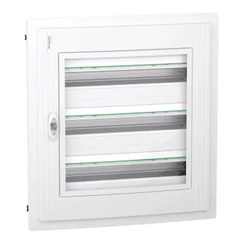   Schneider Electric PrismaSeT XS LVSXP324 süllyesztett elosztó  - 72 modul - 3 sor, átlátszó ajtóval IP40, PE+N sínnel - Méretek : 660x648x129mm - max 125A