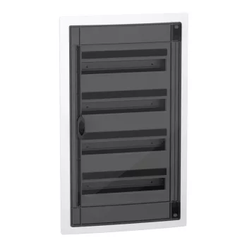   Schneider Electric PrismaSeT XS LVSXP418 süllyesztett elosztó  - 72 modul - 4 sor, füstszínű ajtóval IP40, PE+N sínnel - Méretek : 810x486x129mm - max 125A