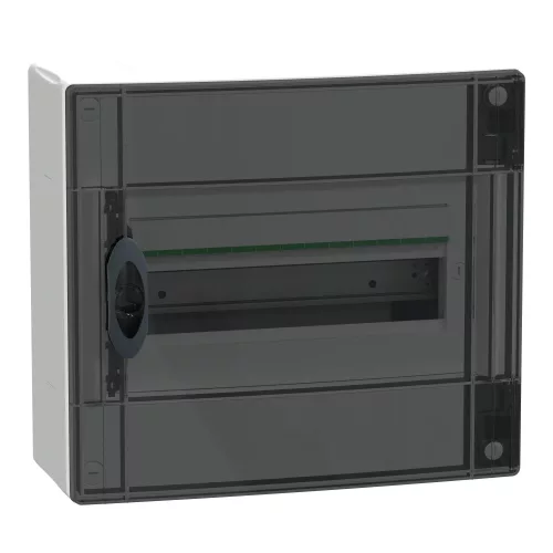 Schneider PrismaSeT XS LVSXR113 elosztószekrény, füstszínű átlátszó ajtó, falon kívüli szerelés, 1x13 modul