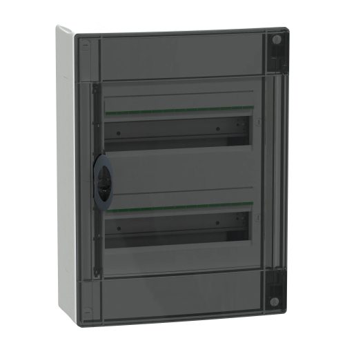 Schneider Electric PrismaSeT XS LVSXR213 falon kívüli elosztó  - 26 modul - 2 sor, füstszínű ajtóval IP40, PE+N sínnel - Méretek : 450x336x123mm - max 63A