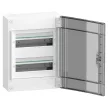 Schneider PrismaSeT XS LVSXR213 elosztószekrény, füstszínű átlátszó ajtó, falon kívüli szerelés, 2x13 modul