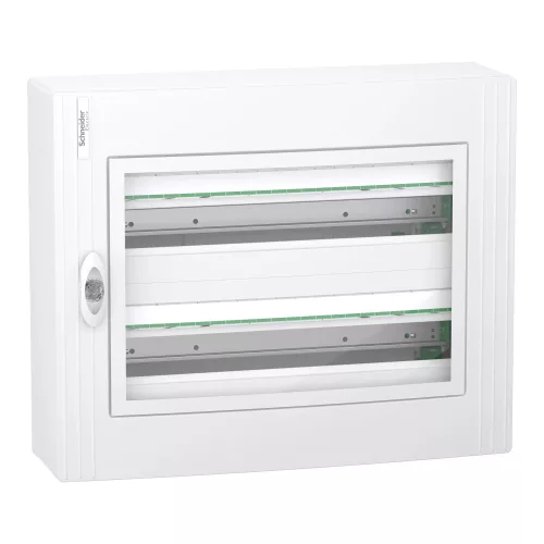 Schneider PrismaSeT XS LVSXR224 elosztószekrény, átlátszó ajtó, falon kívüli szerelés, 2x24 modul