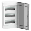 Schneider PrismaSeT XS LVSXR313 elosztószekrény, füstszínű átlátszó ajtó, falon kívüli szerelés, 3x13 modul