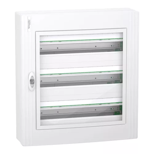 Schneider PrismaSeT XS LVSXR324 elosztószekrény, átlátszó ajtó, falon kívüli szerelés, 3x24 modul