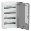 Schneider PrismaSeT XS LVSXR418 elosztószekrény, füstszínű átlátszó ajtó, falon kívüli szerelés, 4x18 modul