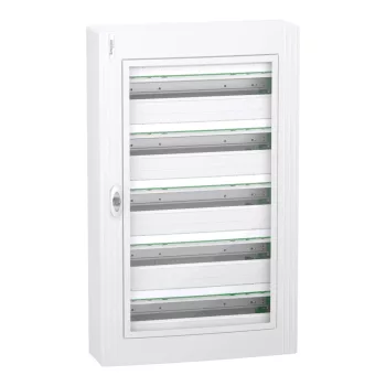 Schneider PrismaSeT XS LVSXR524 elosztószekrény, átlátszó ajtó, falon kívüli szerelés, 5x24 modul