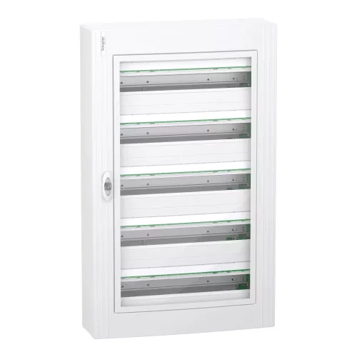 Schneider PrismaSeT XS LVSXR524 elosztószekrény, átlátszó ajtó, falon kívüli szerelés, 5x24 modul