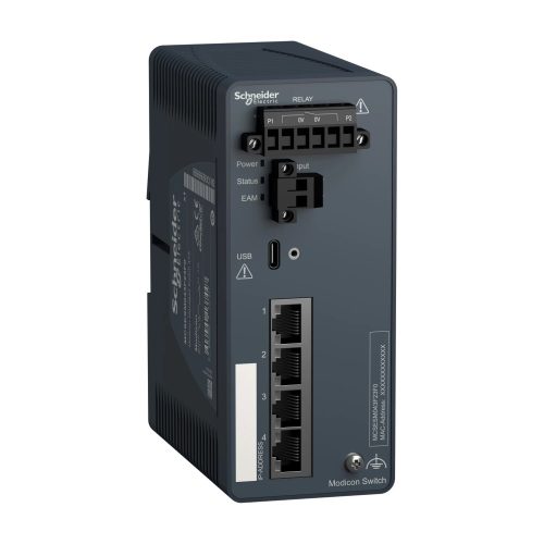 Schneider Electric MCSESM043F23F0 Modicon switch, TCP/IP, menedzselhető, 4TX