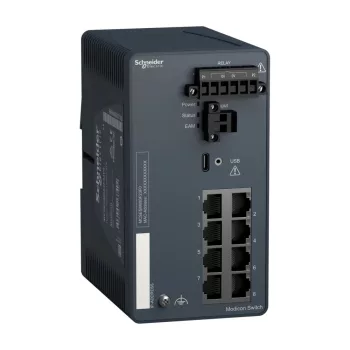   Schneider Electric MCSESM083F23F0 Modicon switch, TCP/IP, menedzselhető, 8TX