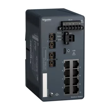   Schneider Electric MCSESM103F2CS0 Modicon switch, TCP/IP, menedzselhető, 8TX/2FX, monomódusú