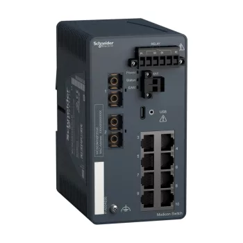  Schneider Electric MCSESM103F2CU0 Modicon switch, TCP/IP, menedzselhető, 8TX/2FX, multimódosú