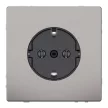 Schneider Electric Merten MEG2301-6050 Földelt csatlakozóaljzat 2P+F (dugalj), nikkel burkolattal, keret nélkül, süllyesztett, rugós bekötés, 16A 250V - System-D (D-Life / D-Antik)