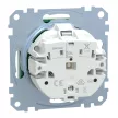 Schneider Electric Merten MEG2302-0304 Feliratozható földelt csatlakozóaljzat 2P+F (dugalj), biztonsági zsaluval, zöld burkolattal, keret nélkül, süllyesztett, rugós bekötés, 16A 250V - System-M (M-Plan / M-Pure / M-Smart)