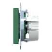 Schneider Electric Merten MEG2302-0304 Feliratozható földelt csatlakozóaljzat 2P+F (dugalj), biztonsági zsaluval, zöld burkolattal, keret nélkül, süllyesztett, rugós bekötés, 16A 250V - System-M (M-Plan / M-Pure / M-Smart)