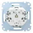 Schneider Electric Merten MEG2302-0304 Feliratozható földelt csatlakozóaljzat 2P+F (dugalj), biztonsági zsaluval, zöld burkolattal, keret nélkül, süllyesztett, rugós bekötés, 16A 250V - System-M (M-Plan / M-Pure / M-Smart)