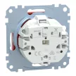 Schneider Electric Merten MEG2302-0306 Feliratozható földelt csatlakozóaljzat 2P+F (dugalj), biztonsági zsaluval, piros burkolattal, keret nélkül, süllyesztett, rugós bekötés, 16A 250V - System-M (M-Plan / M-Pure / M-Smart)