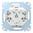 Schneider Electric Merten MEG2302-0307 Feliratozható földelt csatlakozóaljzat 2P+F (dugalj), biztonsági zsaluval, sárga burkolattal, keret nélkül, süllyesztett, rugós bekötés, 16A 250V - System-M (M-Plan / M-Pure / M-Smart)