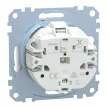 Schneider Electric Merten MEG2302-0319 Feliratozható földelt csatlakozóaljzat 2P+F (dugalj), biztonsági zsaluval, polárfehér burkolattal, keret nélkül, süllyesztett, rugós bekötés, 16A 250V - System-M (M-Plan / M-Pure / M-Smart)
