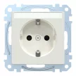 Schneider Electric Merten MEG2302-0319 Feliratozható földelt csatlakozóaljzat 2P+F (dugalj), biztonsági zsaluval, polárfehér burkolattal, keret nélkül, süllyesztett, rugós bekötés, 16A 250V - System-M (M-Plan / M-Pure / M-Smart)