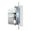 Schneider Electric Merten MEG2302-0319 Feliratozható földelt csatlakozóaljzat 2P+F (dugalj), biztonsági zsaluval, polárfehér burkolattal, keret nélkül, süllyesztett, rugós bekötés, 16A 250V - System-M (M-Plan / M-Pure / M-Smart)