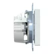 Schneider Electric Merten MEG2302-0325 Feliratozható földelt csatlakozóaljzat 2P+F (dugalj), biztonsági zsaluval, aktívfehér burkolattal, keret nélkül, süllyesztett, rugós bekötés, 16A 250V - System-M (M-Plan / M-Pure / M-Smart)