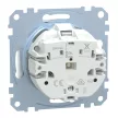 Schneider Electric Merten MEG2302-0325 Feliratozható földelt csatlakozóaljzat 2P+F (dugalj), biztonsági zsaluval, aktívfehér burkolattal, keret nélkül, süllyesztett, rugós bekötés, 16A 250V - System-M (M-Plan / M-Pure / M-Smart)