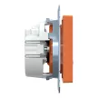Schneider Electric Merten MEG2303-0302 Feliratozható földelt csatlakozóaljzat 2P+F (dugalj), biztonsági zsaluval, jelzőfénnyel, narancs burkolattal, keret nélkül, süllyesztett, rugós bekötés, 16A 250V - System-M (M-Plan / M-Pure / M-Smart)