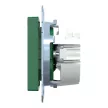 Schneider Electric Merten MEG2303-0304 Feliratozható földelt csatlakozóaljzat 2P+F (dugalj), biztonsági zsaluval, jelzőfénnyel, zöld burkolattal, keret nélkül, süllyesztett, rugós bekötés, 16A 250V - System-M (M-Plan / M-Pure / M-Smart)