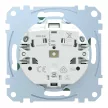 Schneider Electric Merten MEG2303-0304 Feliratozható földelt csatlakozóaljzat 2P+F (dugalj), biztonsági zsaluval, jelzőfénnyel, zöld burkolattal, keret nélkül, süllyesztett, rugós bekötés, 16A 250V - System-M (M-Plan / M-Pure / M-Smart)