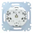 Schneider Electric Merten MEG2303-0319 Feliratozható földelt csatlakozóaljzat 2P+F (dugalj), biztonsági zsaluval, jelzőfénnyel, polárfehér burkolattal, keret nélkül, süllyesztett, rugós bekötés, 16A 250V - System-M (M-Plan / M-Pure / M-Smart)